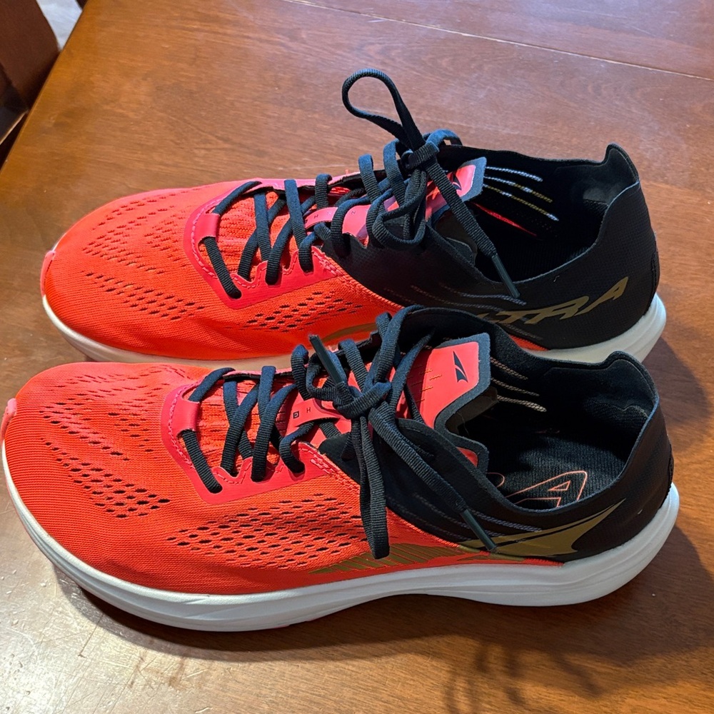 Altra Orange and Black Running Shoes 10